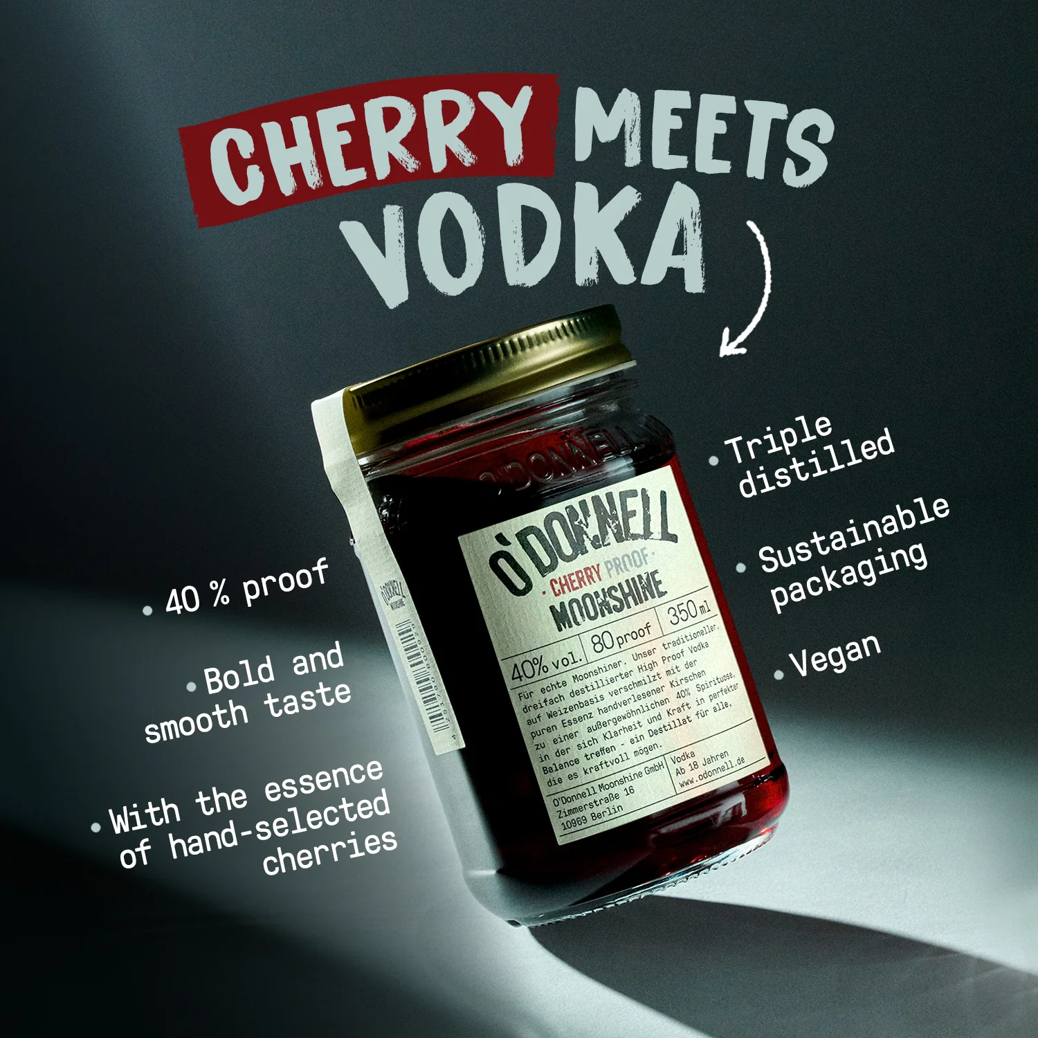 Cherry Proof Vodka - 40% vol. - Image 2